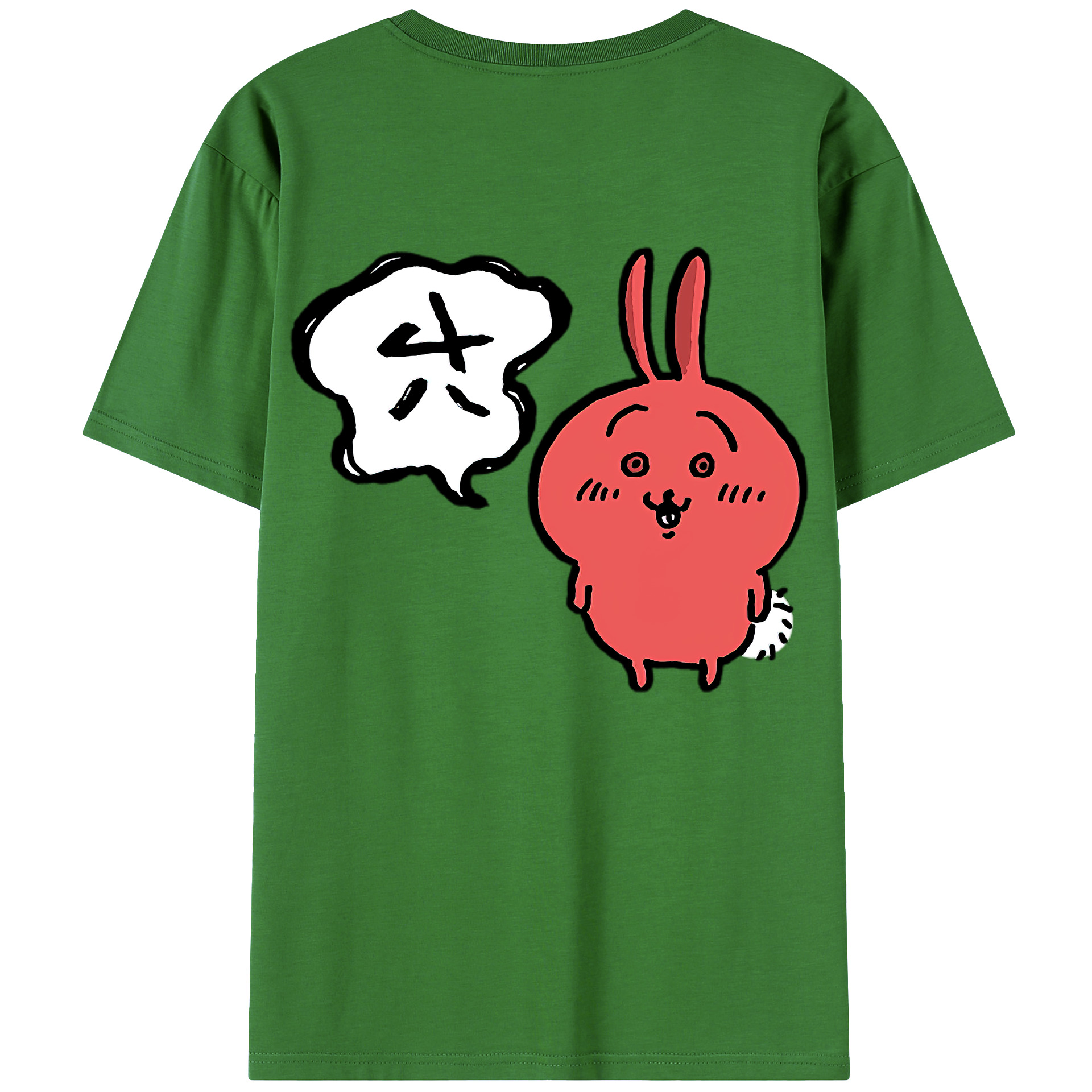（画像用） ちいかわ ハチワレ Chii-kawa hachiware レディース半袖Tシャツ(バックプリント)